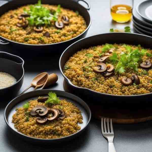 Плов из перловой крупы с грибами